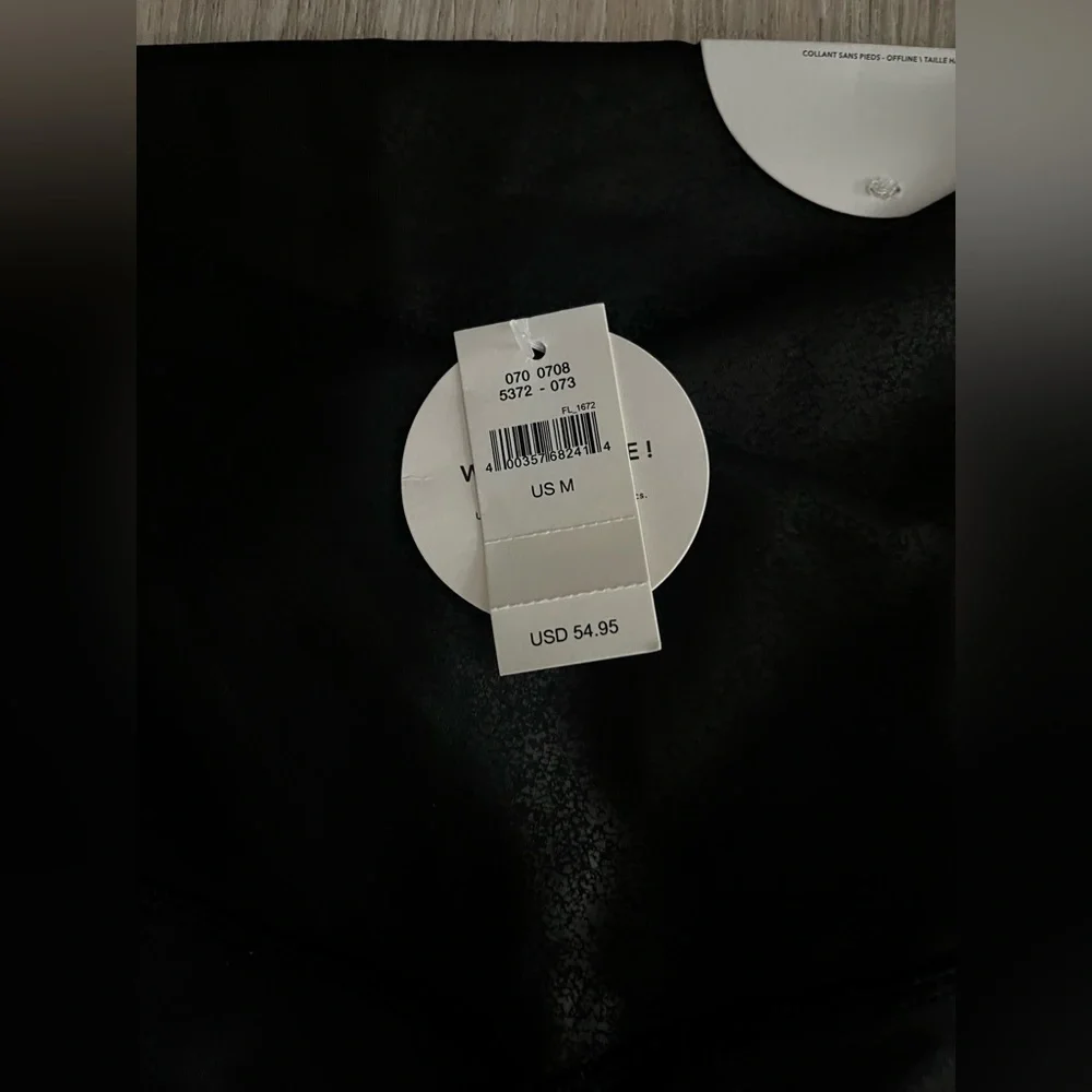 NWT OFFLINE By Aerie Real Me High Waisted Crossover Legging Black Metallic - M - Picture 2 of 9